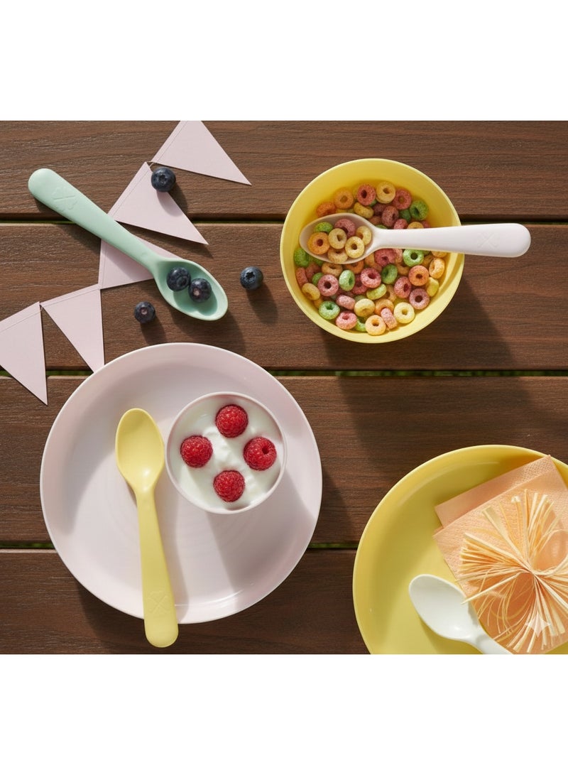 Kids Dinnerware Set 30 Pieces – Plastic Plates, Cups, Forks, Spoons & Knives | Children Tableware Set, Multi Colors - Image 5